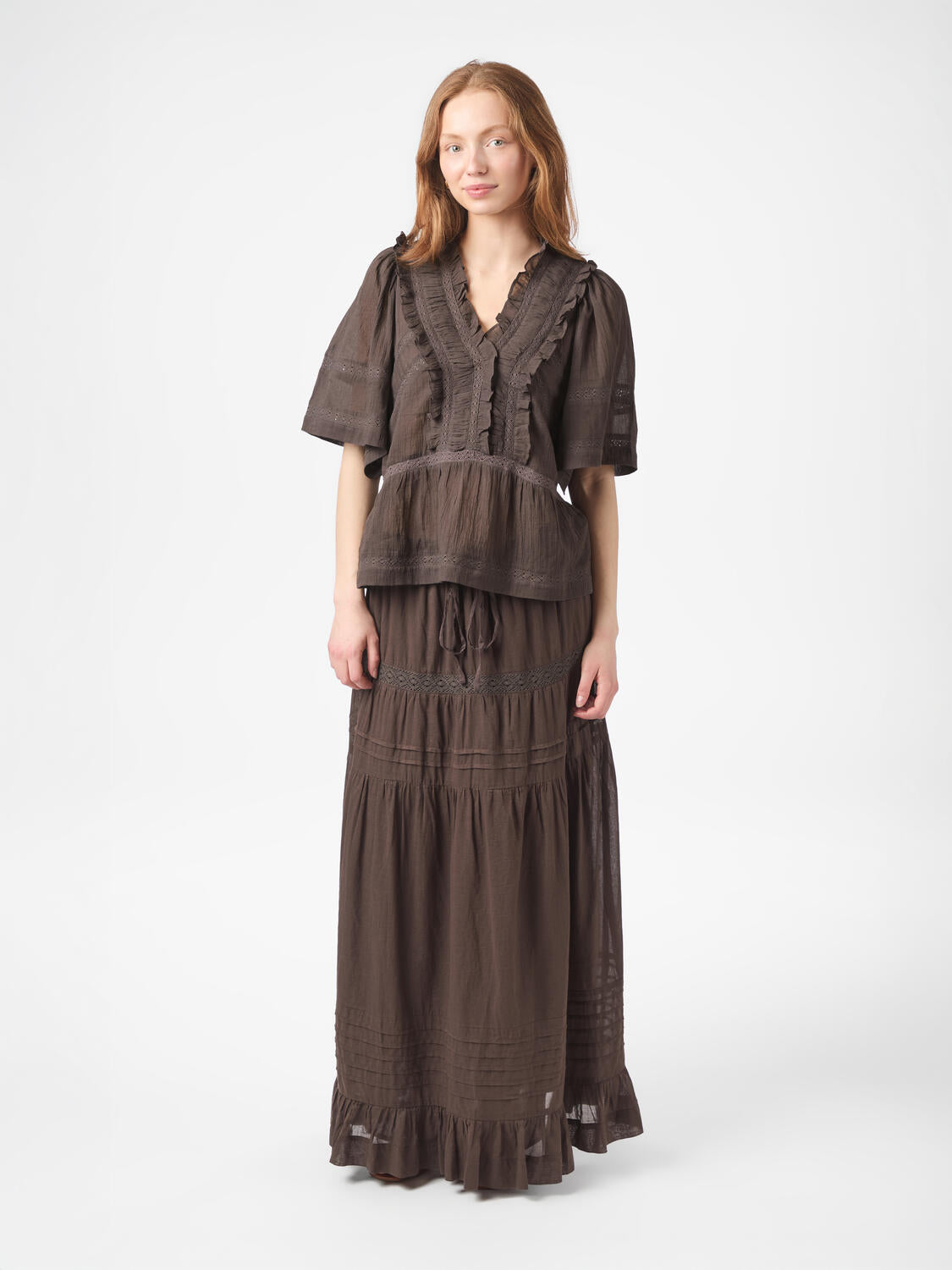 Evienne S Voile top - mørkebrun